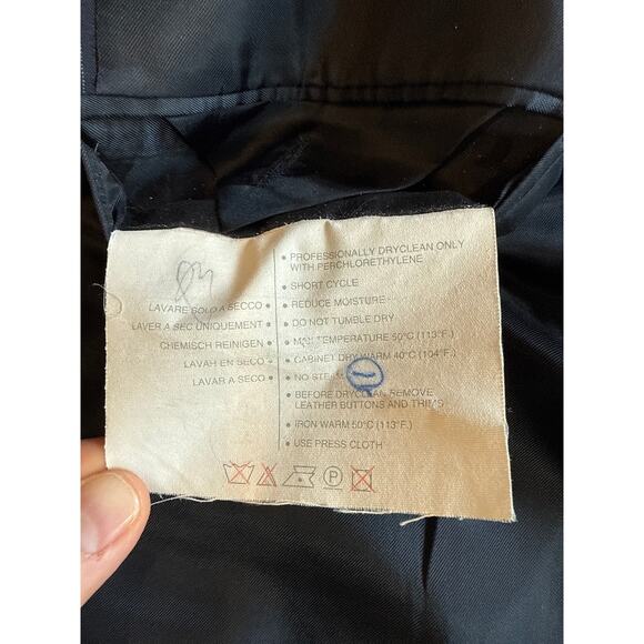 Men's Ermenegildo Zegna 100% Wool Italian Suit Navy Stripe Pleated 40R 32x30 - Picture 10 of 13